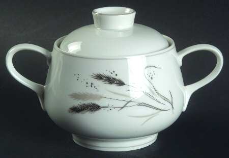 Ceres (Gray Trim) Mini Sugar Bowl & Lid