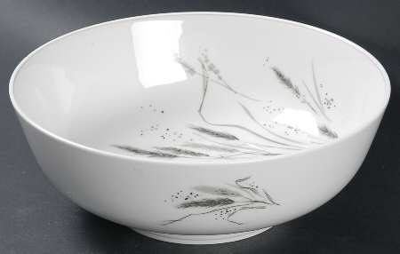 Ceres (Gray Trim) 8" Round Vegetable Bowl