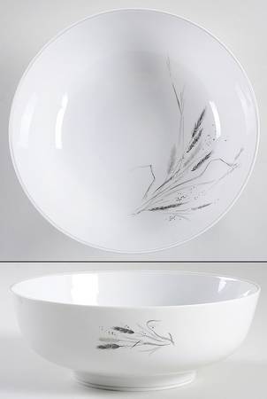 Ceres (Gray Trim) 7" Round Vegetable Bowl