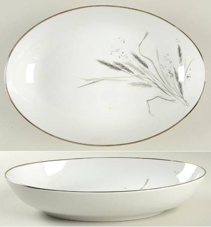 Ceres (Platinum Trim) 11" Oval Vegetable Bowl
