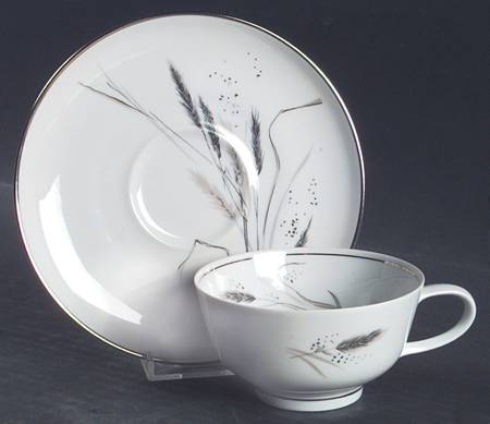 Ceres (Platinum Trim) Footed Cup & Saucer Set