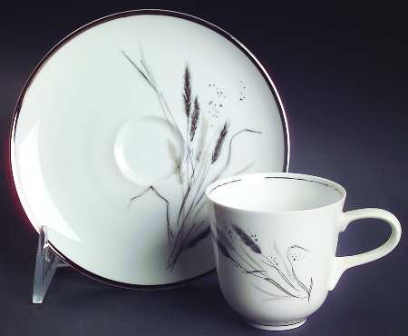 Ceres (Platinum Trim) Flat Demitasse Cup & Saucer Set