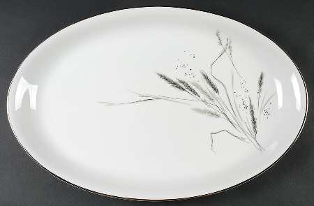 Ceres (Platinum Trim) 17" Oval Serving Platter