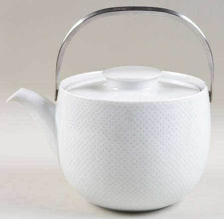 Century White (Rim) Teapot & Lid