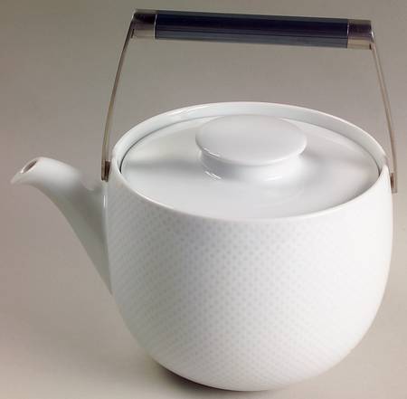 Century White (Rim) Teapot & Lid