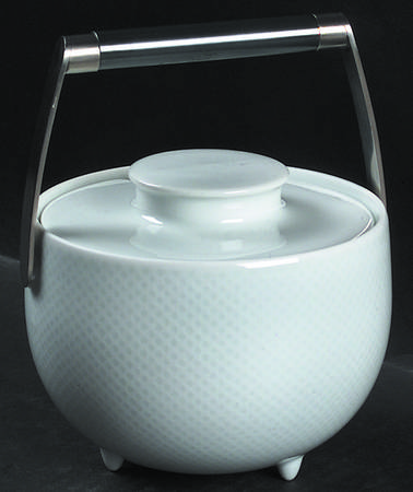 Century White (Rim) Sauce Boat & Lid
