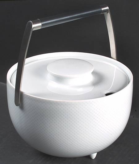 Century White (Rim) Round Covered Vegetable