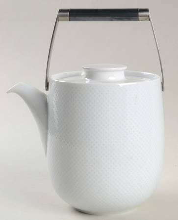 Century White (Rim) Coffee Pot & Lid
