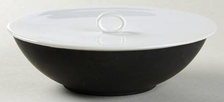 Charcoal Cream Soup/Cereal Bowl & Lid Set