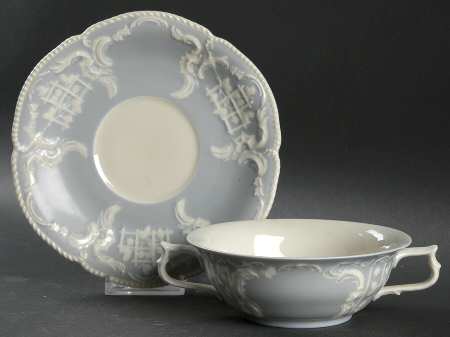 Chantilly Footed Cream Soup Bowl & Saucer Set