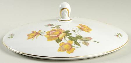 Charlene (Aida, White) Lid for Round Vegetable