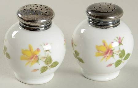 Charlene (Aida, White) Individual Salt & Pepper Set