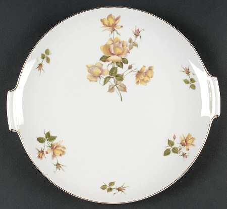 Charlene (Aida, White) Handled Cake Plate