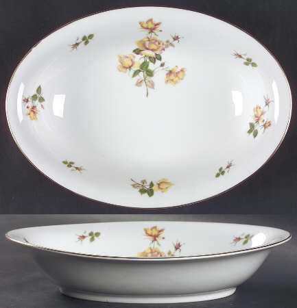 Charlene (Aida, White) 10" Oval Vegetable Bowl