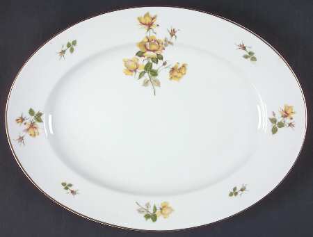 Charlene (Aida, White) 12" Oval Serving Platter
