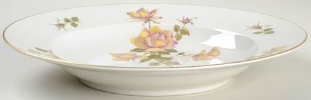 Charlene (Aida, White) Large Rim Soup Bowl