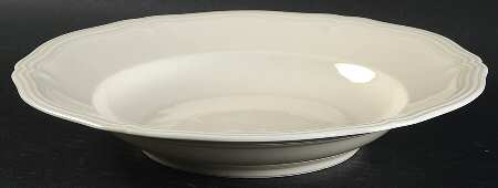 Chippendale Cream Undecorated Large Rim Soup Bowl