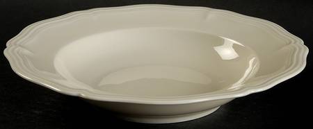 Chippendale Cream Undecorated Rim Soup Bowl