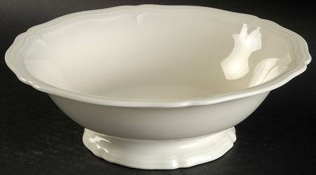 Chippendale Cream Undecorated 8" Round Vegetable Bowl