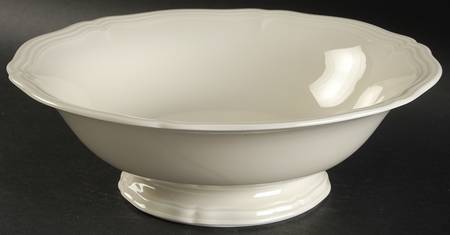 Chippendale Cream Undecorated 10" Round Vegetable Bowl