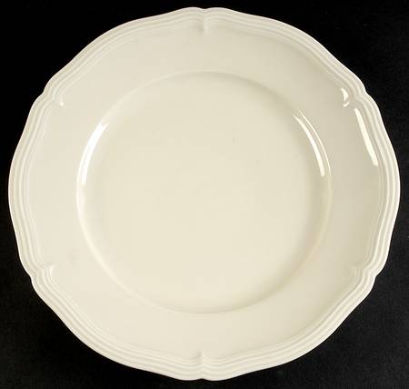 Chippendale Cream Undecorated 12" Chop Plate (Round Platter)