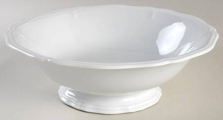 Chippendale All White 9" Round Vegetable Bowl