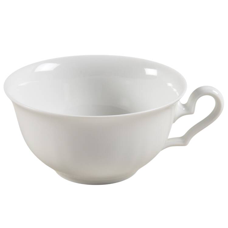 Chippendale All White Flat Cup