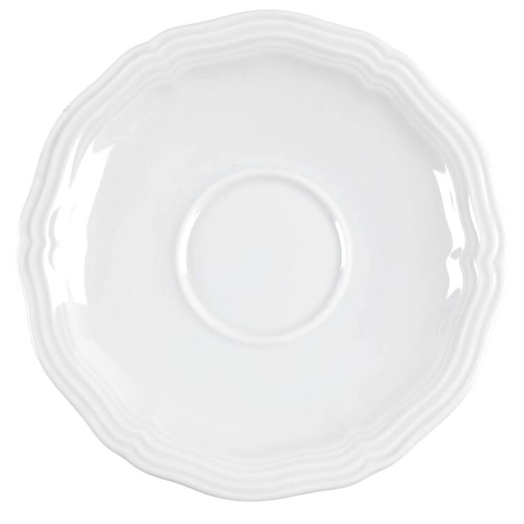 Chippendale All White Saucer for Demitasse Cup