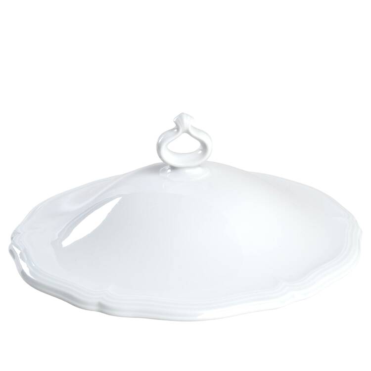 Chippendale All White Lid for Round Vegetable