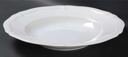 Chippendale All White Large Rim Soup Bowl