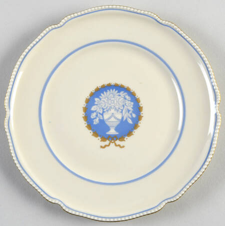 Classic (Light Blue Center with Vase) Salad Plate