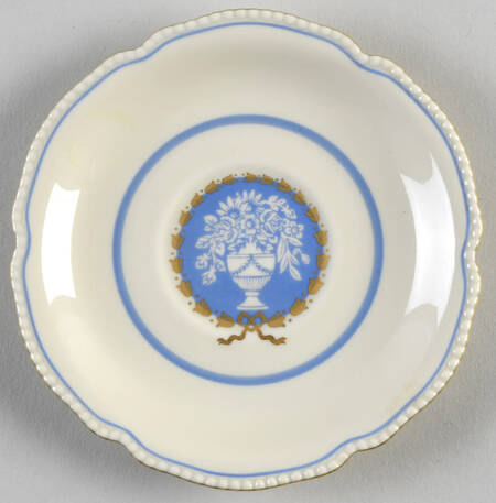 Classic (Light Blue Center with Vase) Saucer for Demitasse Cup