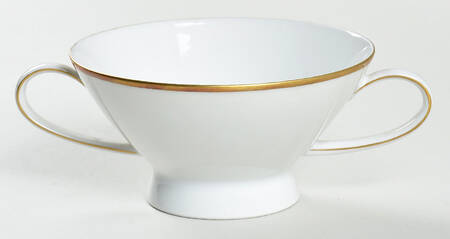 Classic Gold Footed Cream Soup Bowl