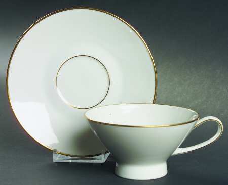 Classic Gold Footed Cup & Saucer Set
