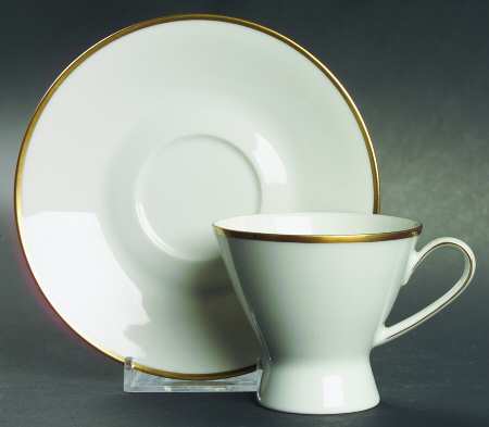 Classic Gold Footed Demitasse Cup & Saucer Set