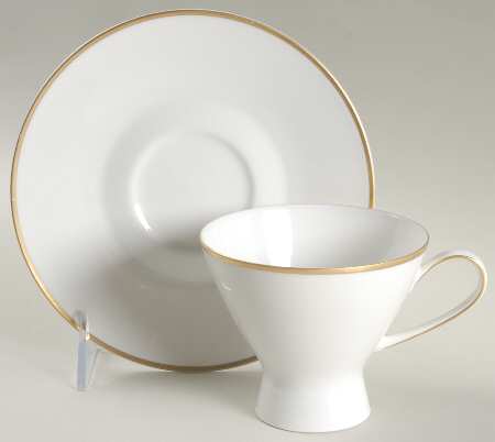 Classic Gold Footed Cup & Saucer Set