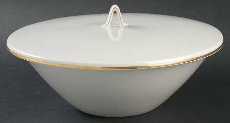 Classic Gold Round Covered Vegetable-Uses RV9 as Base+CVLRV9