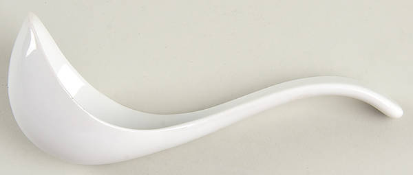 Classic Modern White Gravy Ladle Solid Piece