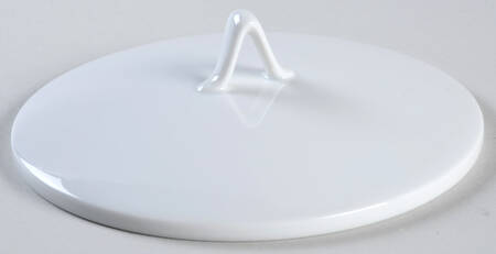 Classic Modern White Lid for Sauce Boat with Attached Underplate