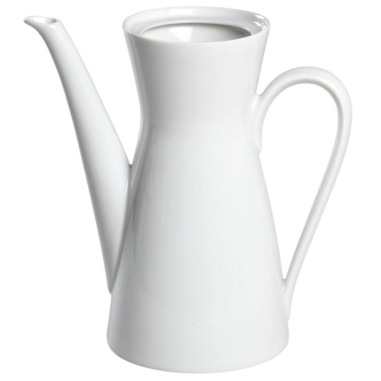 Classic Modern White Coffee Pot No Lid