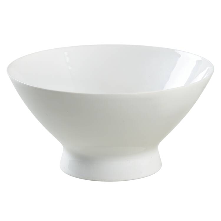 Classic Modern White Footed Cream Soup Bowl