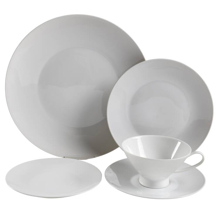 Classic Modern White 40  Piece Estate Set