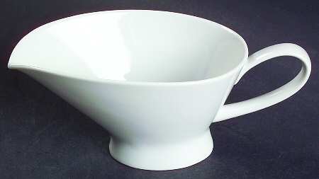 Classic Modern White Individual Gravy Boat