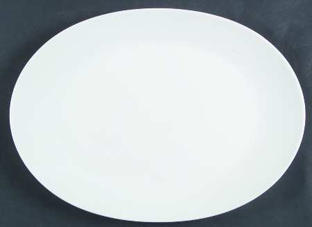 Classic Modern White 13" Oval Serving Platter