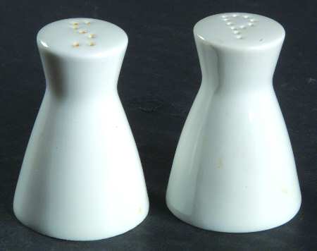 Classic Modern White Salt & Pepper Set