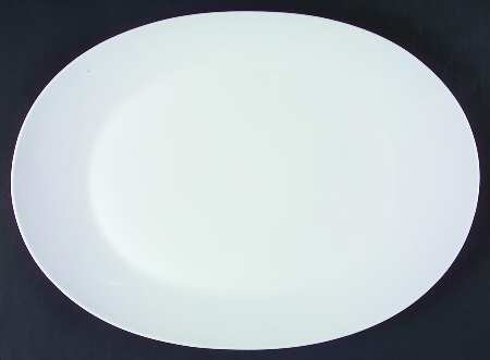 Classic Modern White 15" Oval Serving Platter