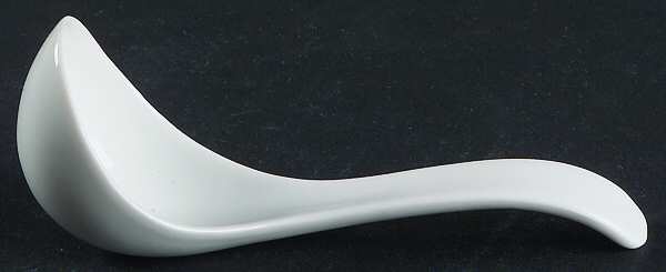 Classic Modern White Gravy Ladle Solid Piece