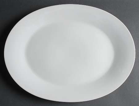 Classic Modern White 17" Oval Serving Platter