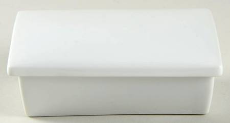 Classic Modern White Cigarette Box & Lid