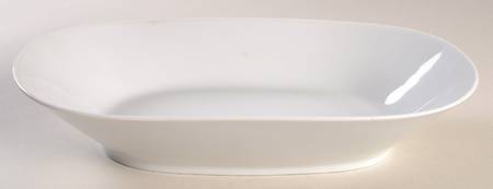 Classic Modern White 11" Oval Vegetable Bowl